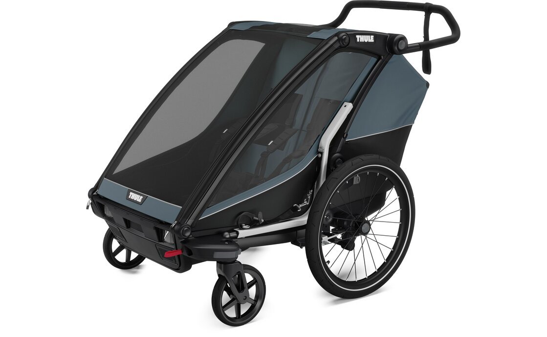Thule Chariot Cab 2 Doppelsitzer Kinderanhänger, Dark Slate (Modell 2026)