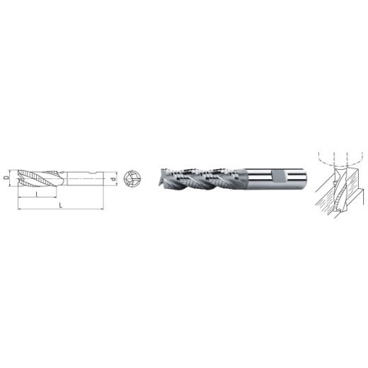 Elmag HSS Co8-Schaftfräser nach DIN 844