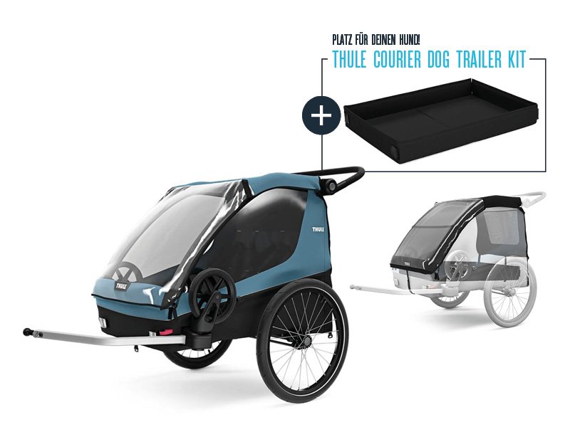 Thule Courier 3-in-1 Multifunktions-Kinderanhänger inklusive Dog Trailer Kit