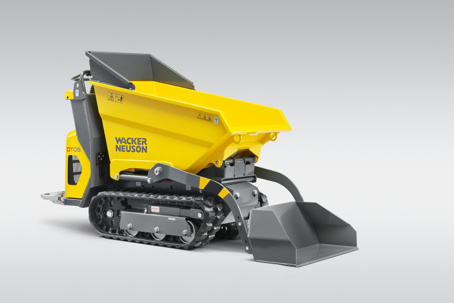 Wacker Neuson DT05 Minidumper mit Frontkippmulde, Selbstladeschaufel und 500 kg Zuladung