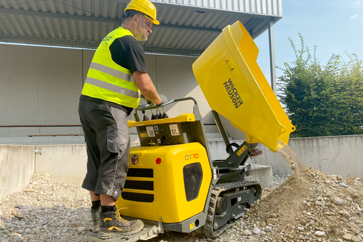 Wacker Neuson DT10 – Raupentransporter mit Drehkippmulde, 1.000 kg