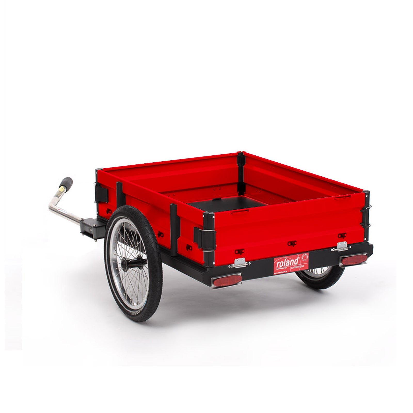 Roland Carrie M.e. Fahrrad-Transportanhänger mit Bordwand – Rot – Bild 2