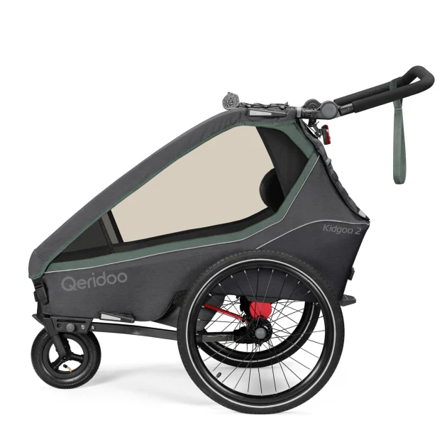 Qeridoo Kidgoo2 Kinder-Fahrradanhänger (2023) – Ivy Green