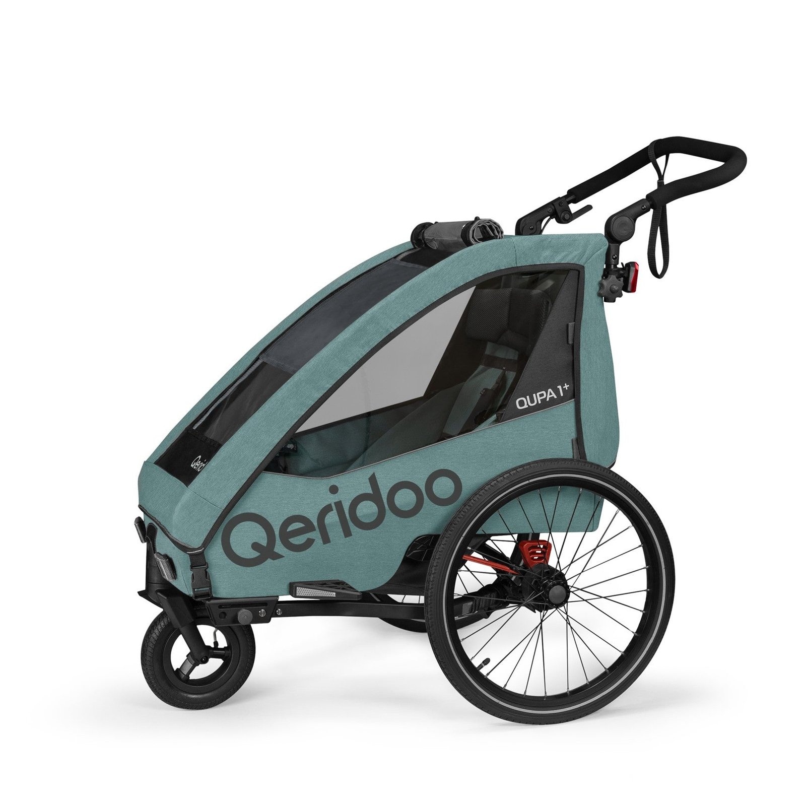 Qeridoo Qupa1 Plus Kinder-Fahrradanhänger praktisch