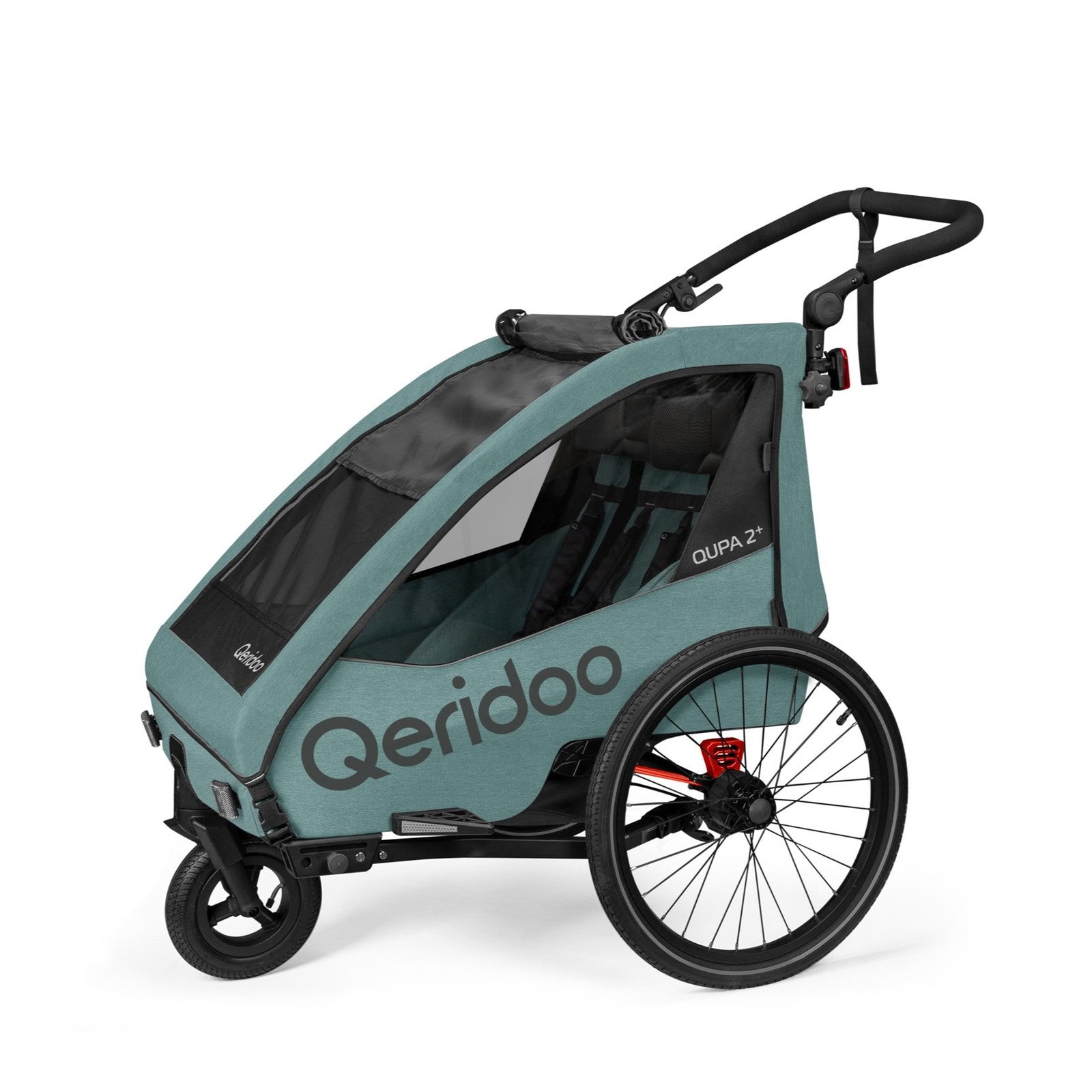 Qeridoo Qupa2 Plus Kinder-Fahrradanhänger geräumig