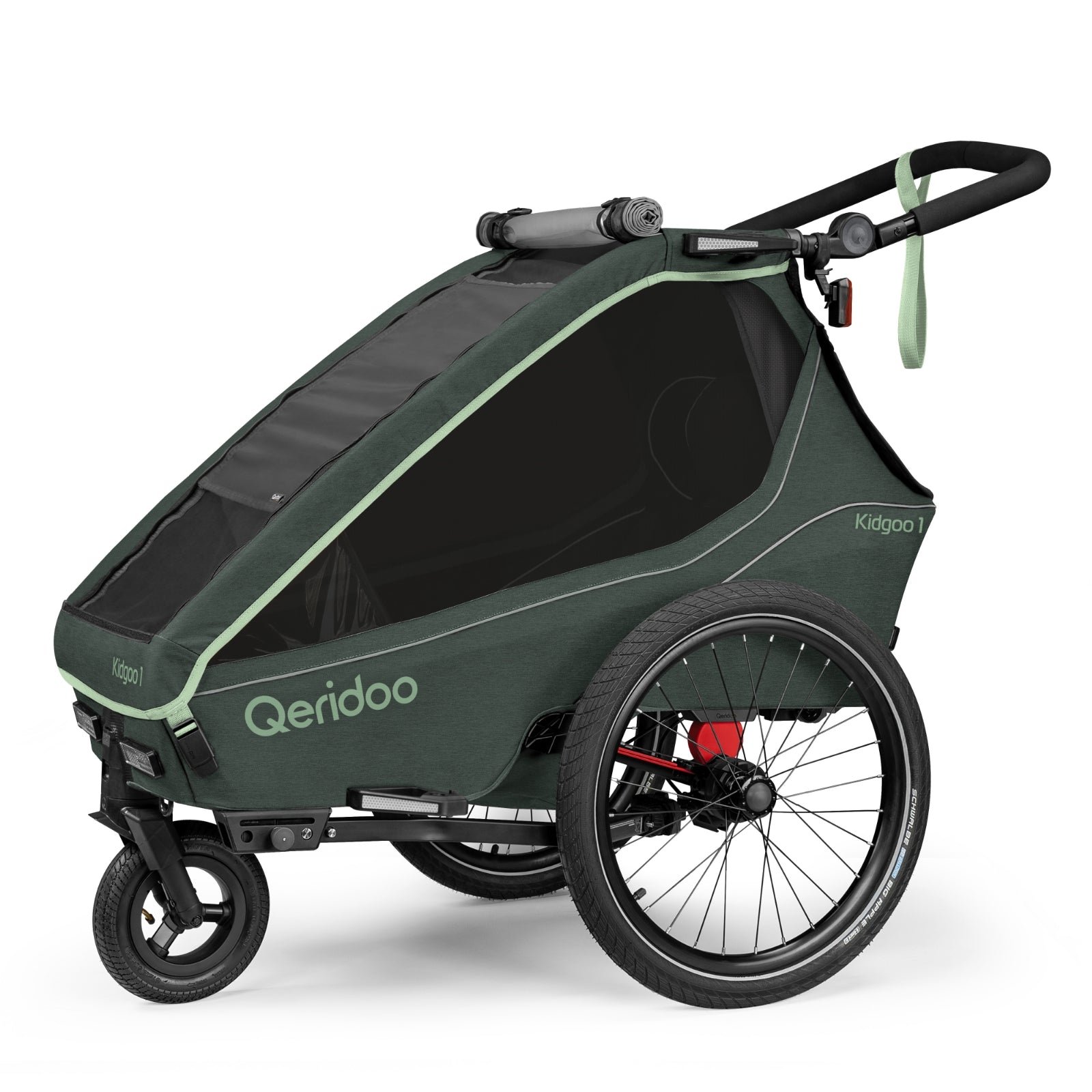 Qeridoo Kidgoo1 Kinder-Fahrradanhänger sicher