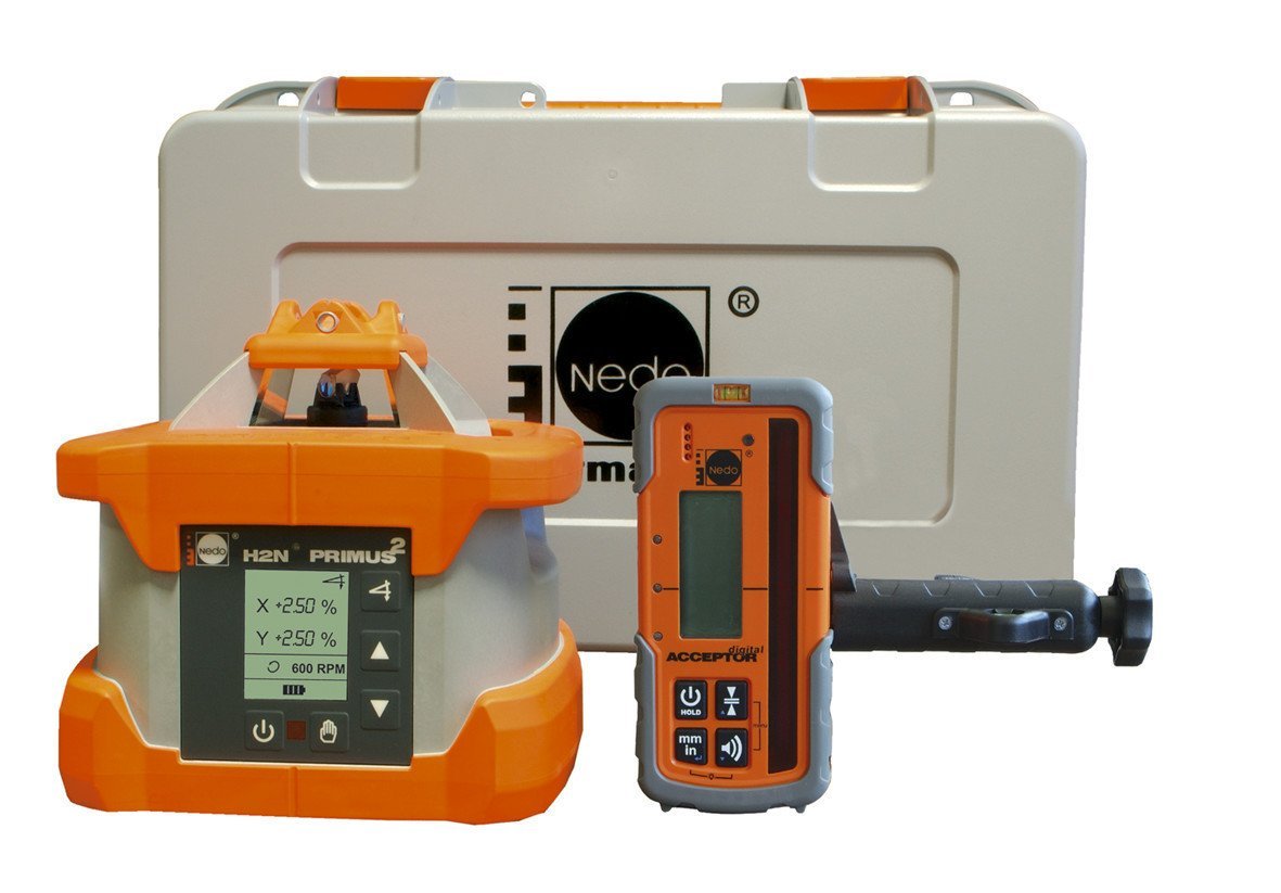 NEDO PRIMUS 2 H2N mit Acceptor Digital, horizontaler Rotations- und Neigungslaser