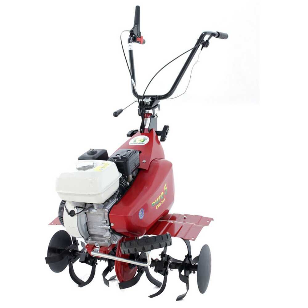 Eurosystems E5-EVO Motorhacke/Gartenfräse mit Honda GP160 Benzinmotor, 2+1 Gänge