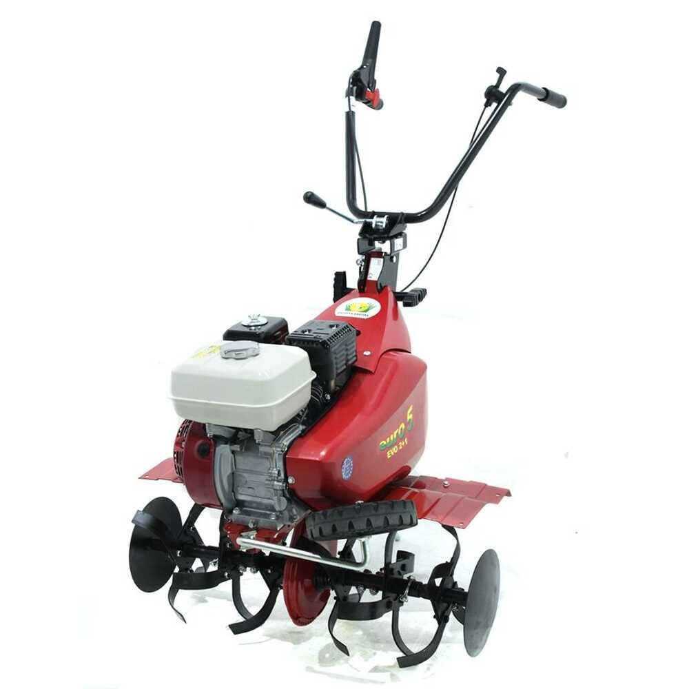 Eurosystems Euro 5 EVO Motorhacke/Gartenfräse mit Honda GX 160 Benzinmotor, 2+1 Gänge