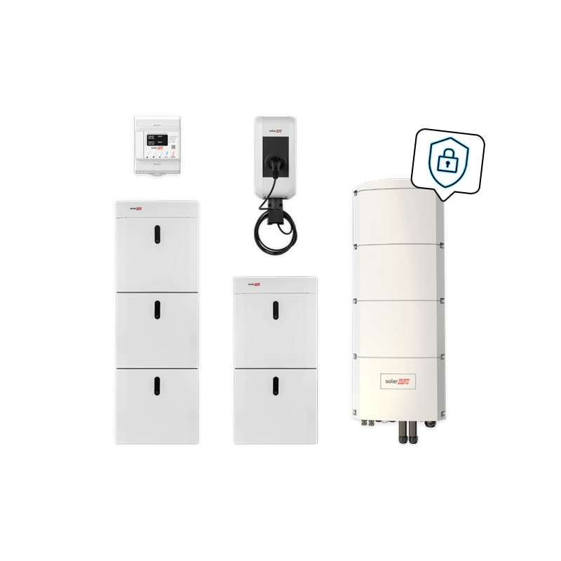 SolarEdge Home Kombipaket mit Ladestation, SE10K-RWB48 und 24,25 kWh