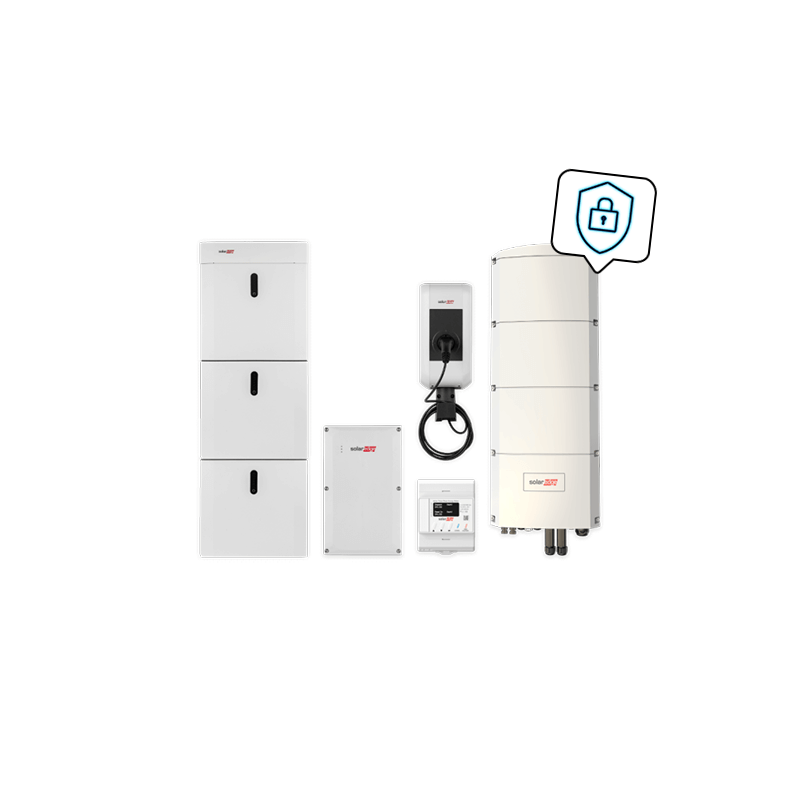 SolarEdge Home Ersatzstrom-Kombipaket mit Ladestation, SE8K-RWB48 und 14,55 kWh